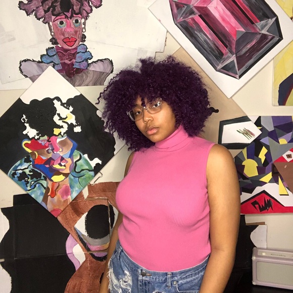 Light pink knit sleeveless turtleneck - Picture 4 of 4